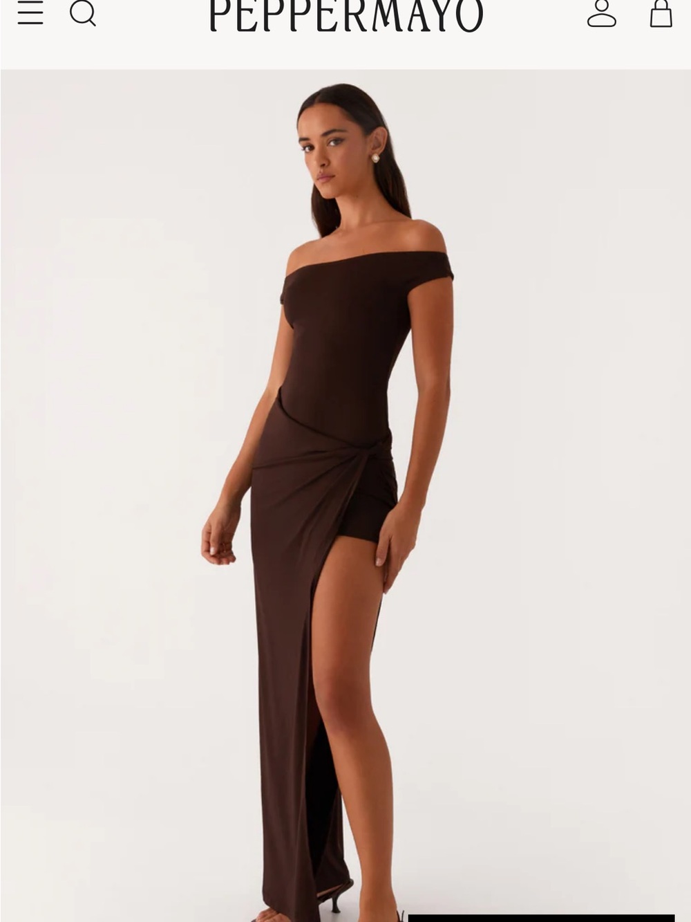 Amerie Maxi Dress - Chocolate